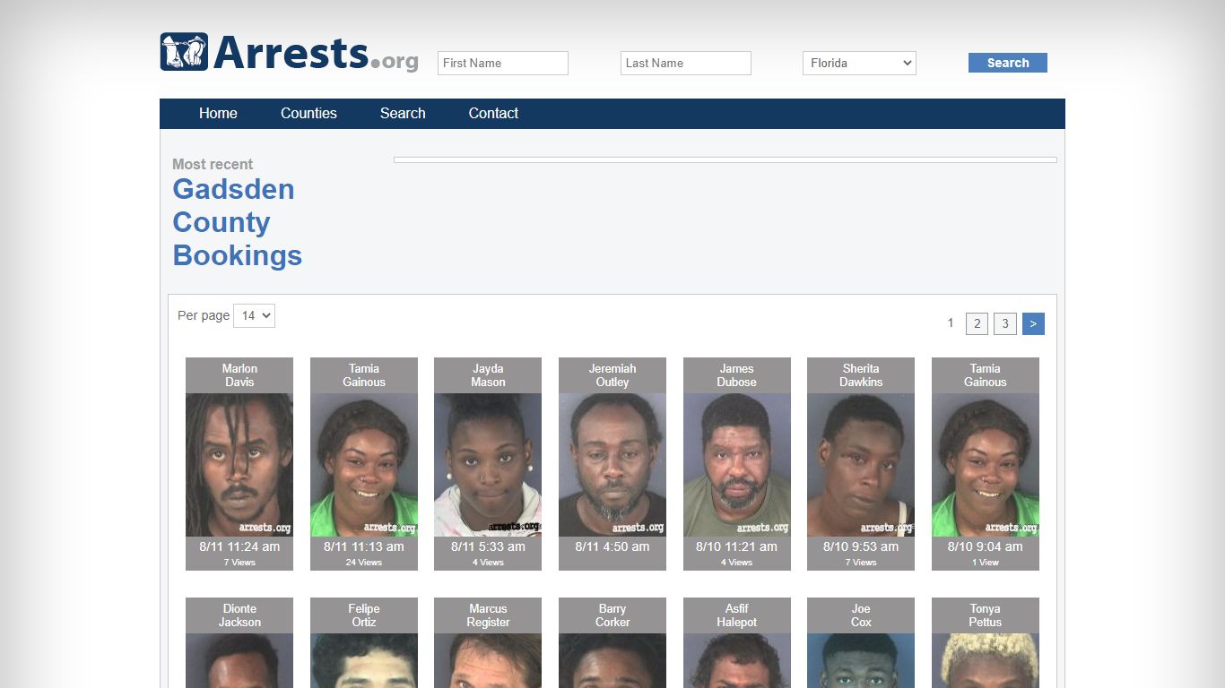 Gadsden County Arrests and Inmate Search